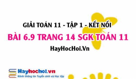 Bài 6.9 trang 14 Toán 11 tập 2 Kết nối tri thức